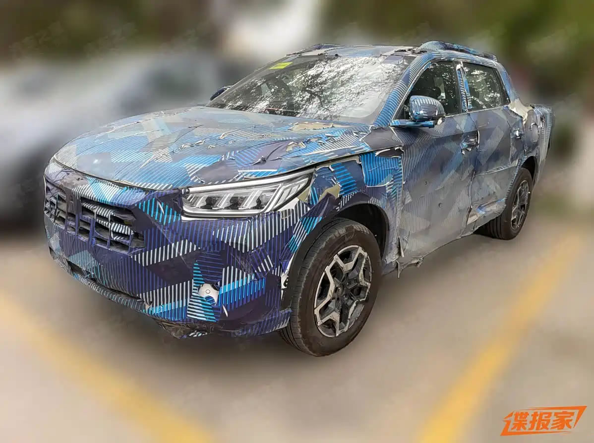 比亞迪全新皮卡諜照曝光，定位低于SHARK皮卡